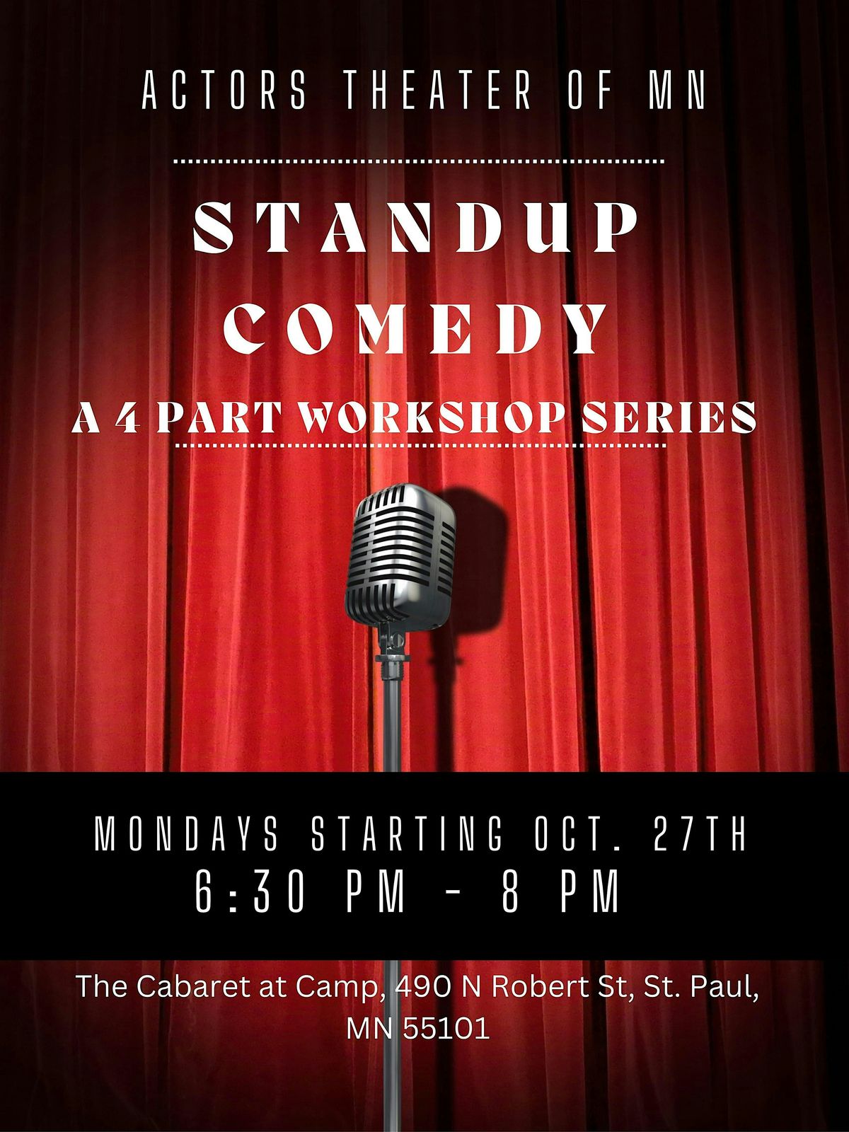 Standup Comedy: A 4 part Workshop, 27 October | Event in Saint Paul | AllEvents