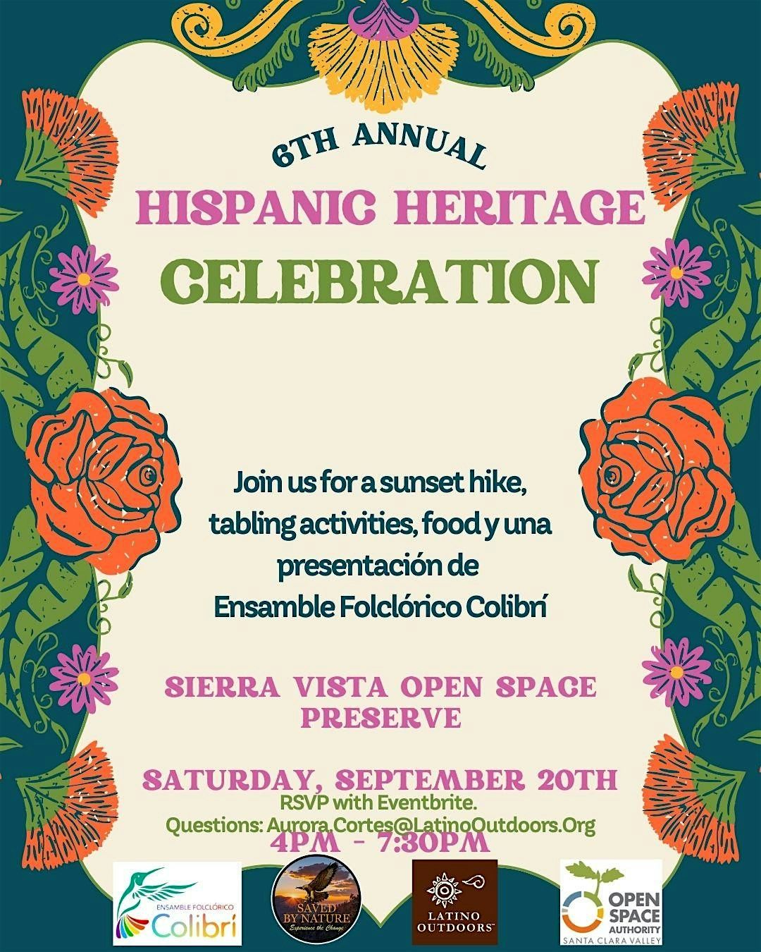 LO SF Bay Area | Saved by Nature Hispanic Heritage Celebration, 20 September | Event in San Jose | AllEvents