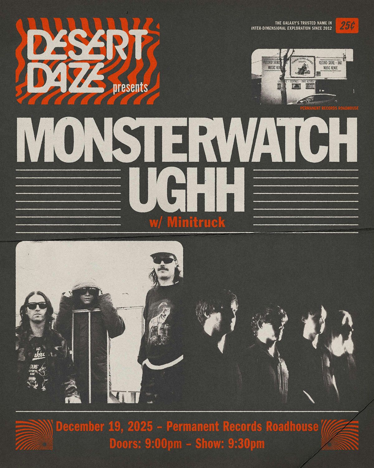 Desert Daze Presents: Monsterwatch, UGHH, Minitruck, 19 December | Event in Los Angeles | AllEvents