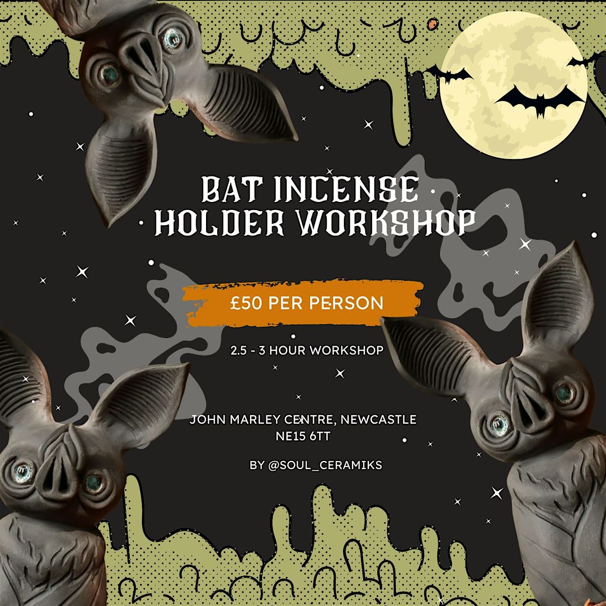 Bat Incense Holder Workshop - Intermediate Pottery Workshop, 18 October | Event in Newcastle upon Tyne | AllEvents