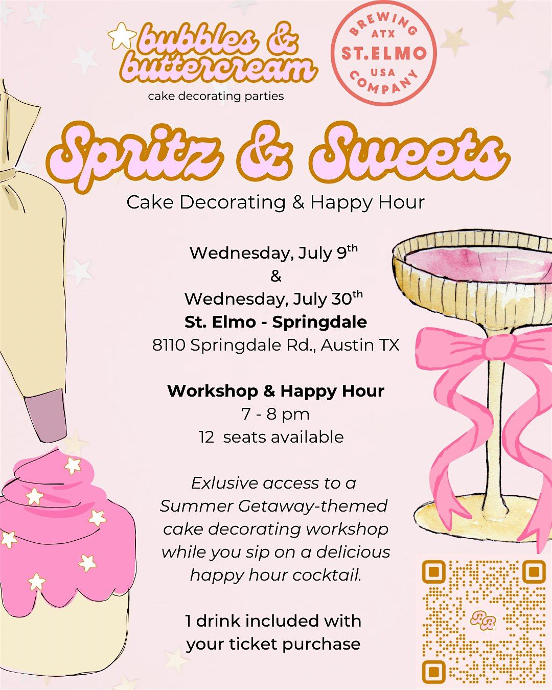 Spritz & Sweets Cake Decorating & Happy Hour | Event in Austin | AllEvents