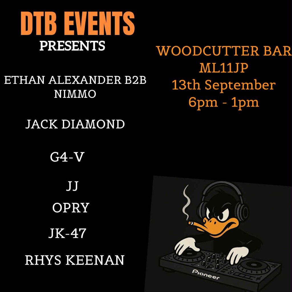 DTB Events Presents, 13 September | Event in Motherwell | AllEvents
