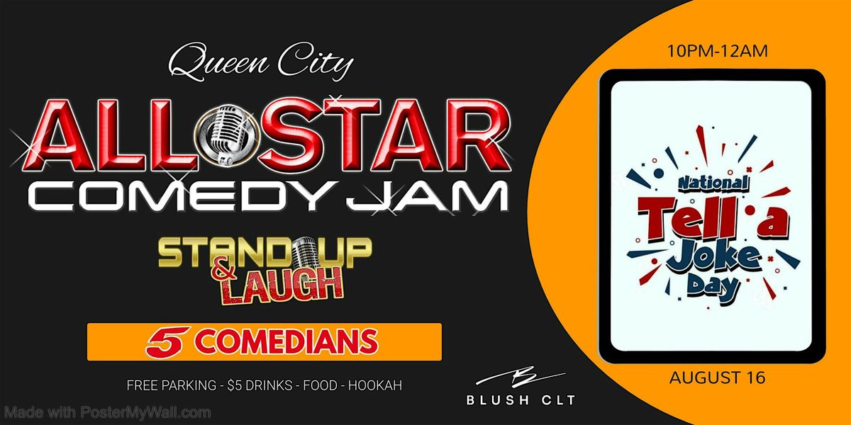 Nat'l Tell A Joke Day: CLT All-Star Comedy Jam, 16 August | Event in Charlotte | AllEvents