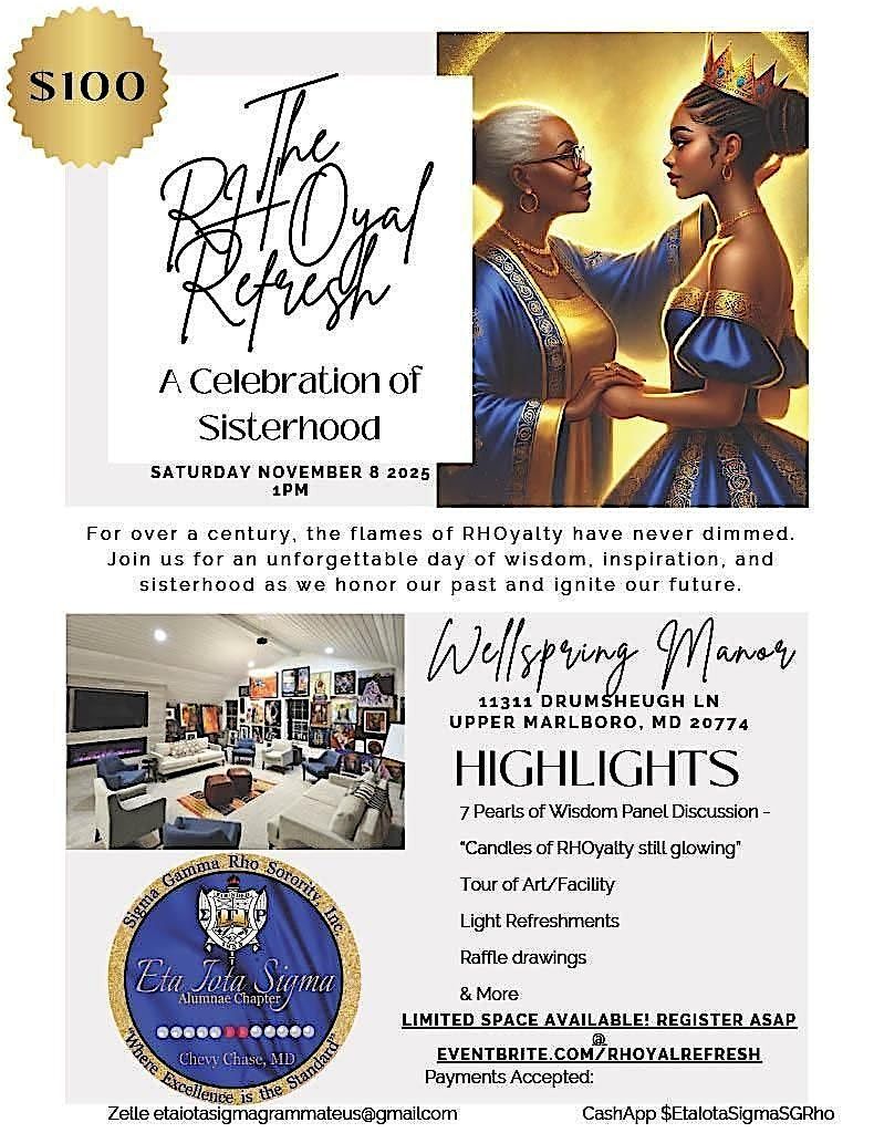 The Royal Refresh: A Celebration of Sisterhood, 8 November | Event in Upper Marlboro | AllEvents