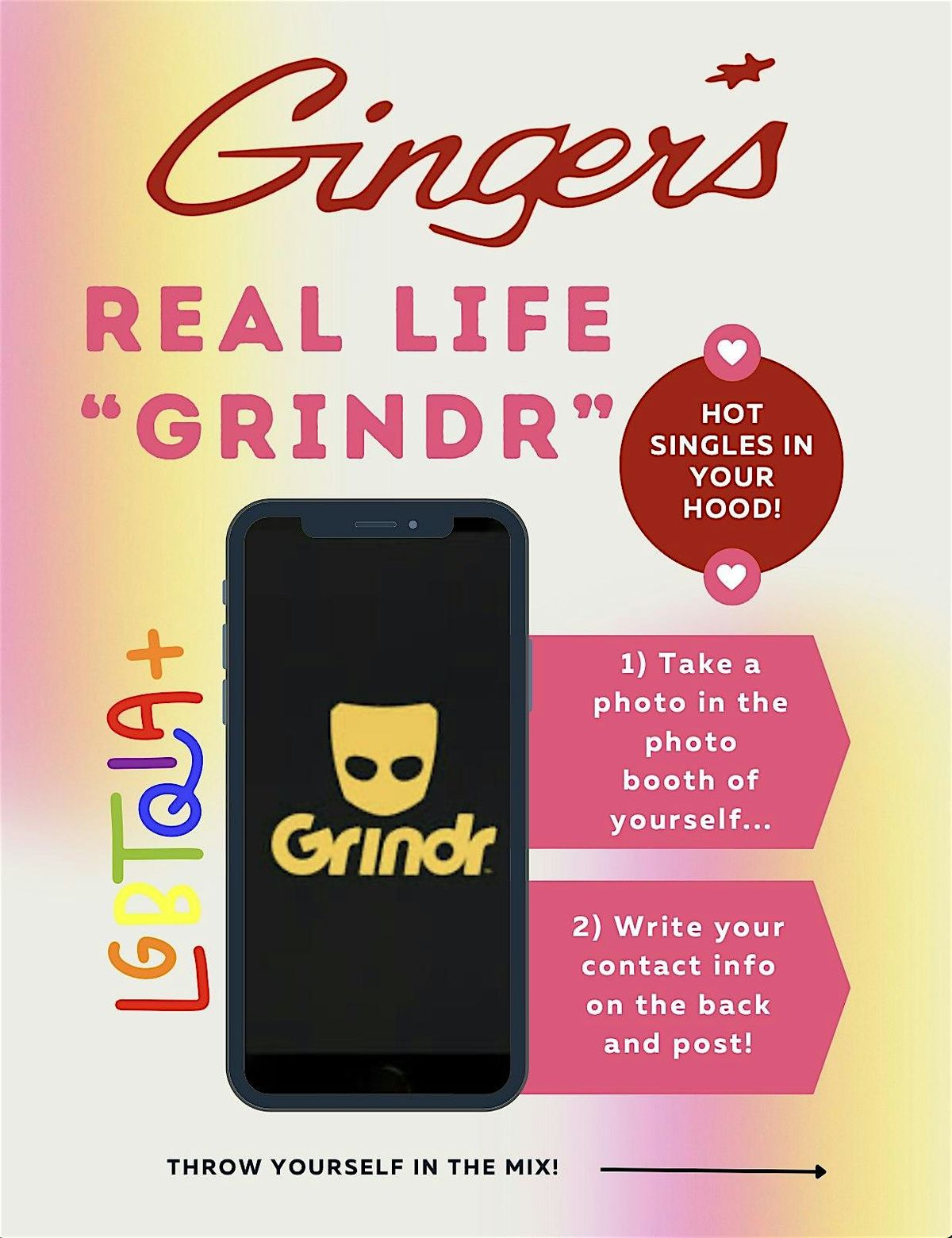 Ginger's presents "Real Life Grindr" - a match making game! | Event in San Francisco | AllEvents