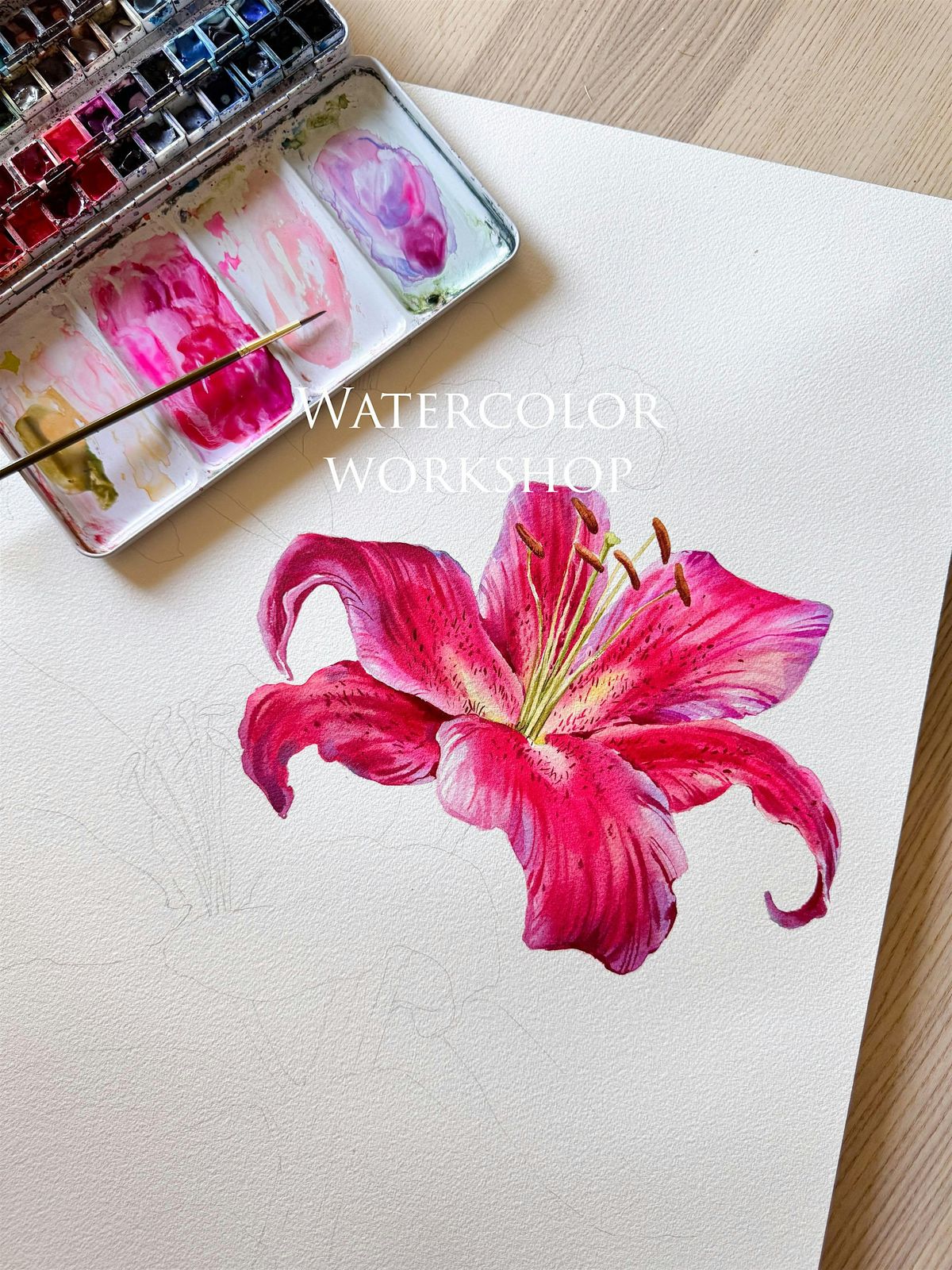 Outdoor Botanical Watercolor Workshop: Painting Lilies Step by Step, 3 August | Event in Irvine | AllEvents