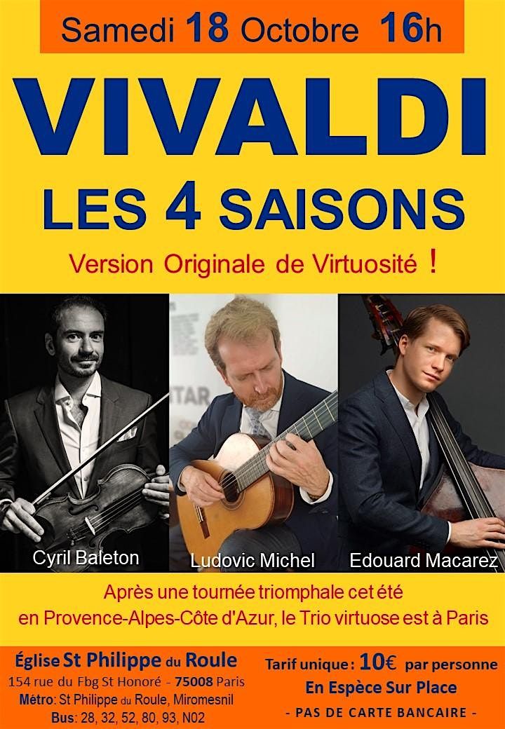 LES 4 SAISONS de VIVALDI : Version Originale de Virtuosité !, 18 October | Event in Paris | AllEvents