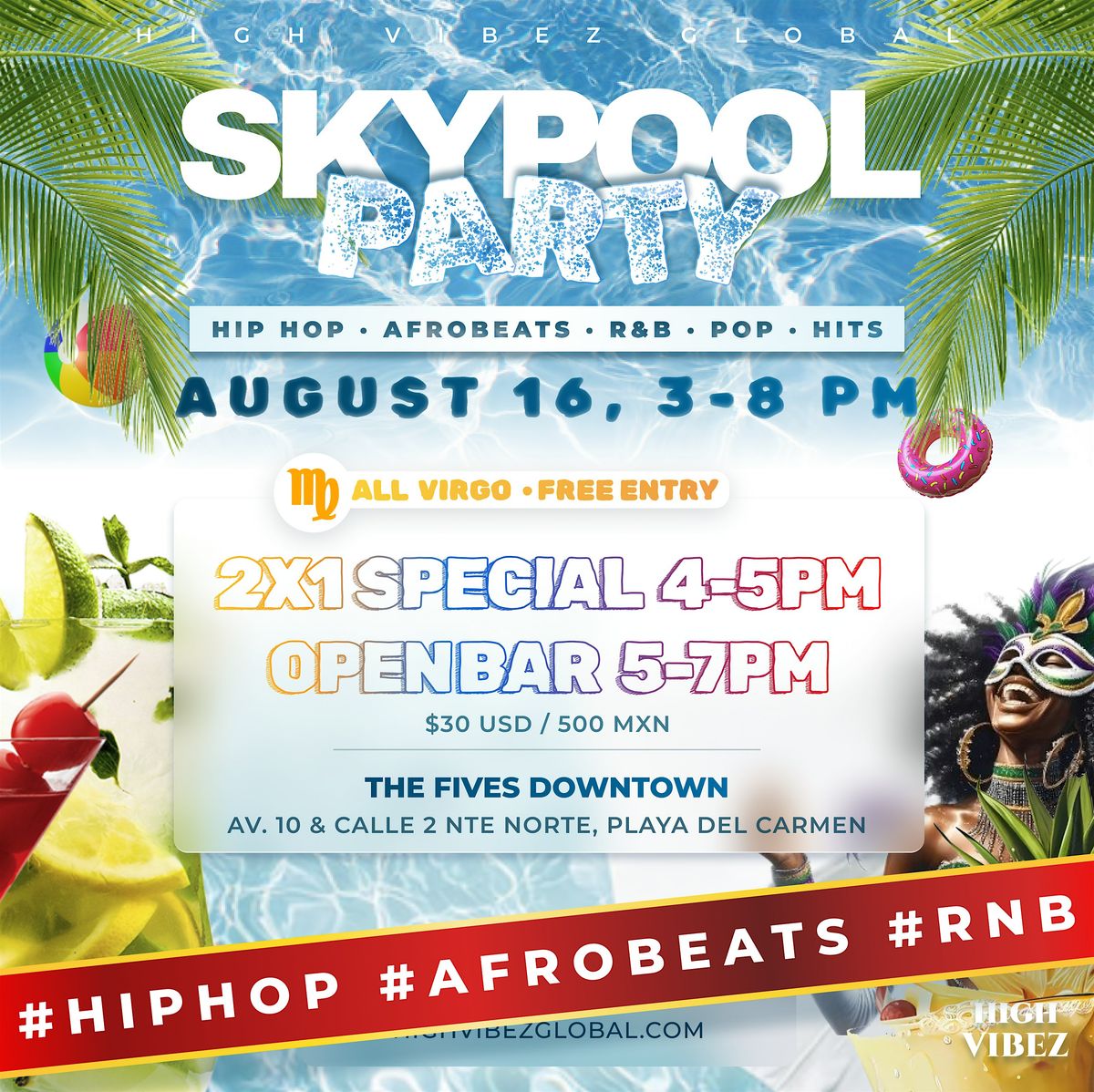 SKYPOOL PARTY - Libra, 13 September | Event in Playa del Carmen | AllEvents