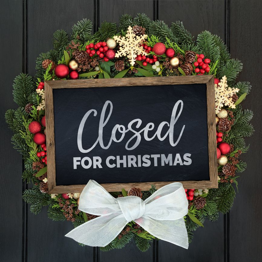 Closed for Christmas, Cushman Library, Bernardston, December 25 2023