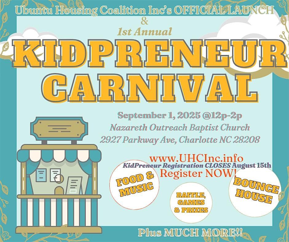 Inaugural KidPreneur Fair & Organization Launch Party, 1 September | Event in Charlotte | AllEvents