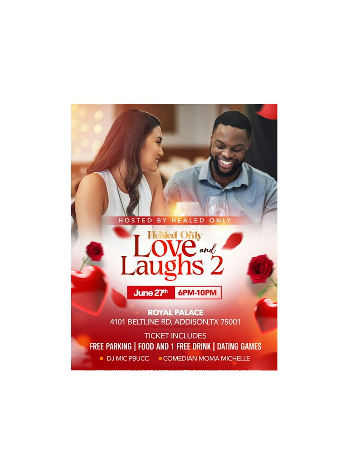 Love and Laughs 2, 27 June | Event in Addison | AllEvents