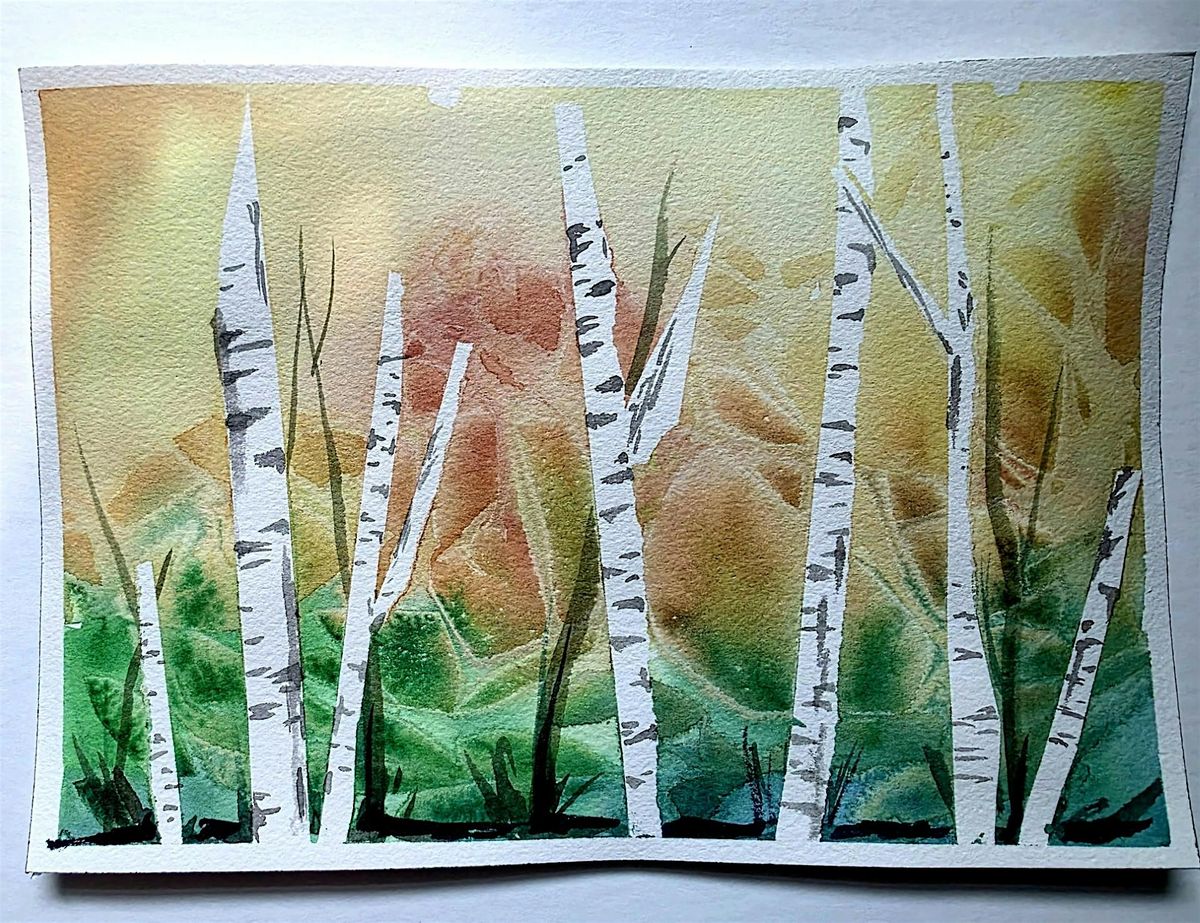 Watercolor Birch Trees: A Fall Scene, 7 November | Event in Orlando | AllEvents