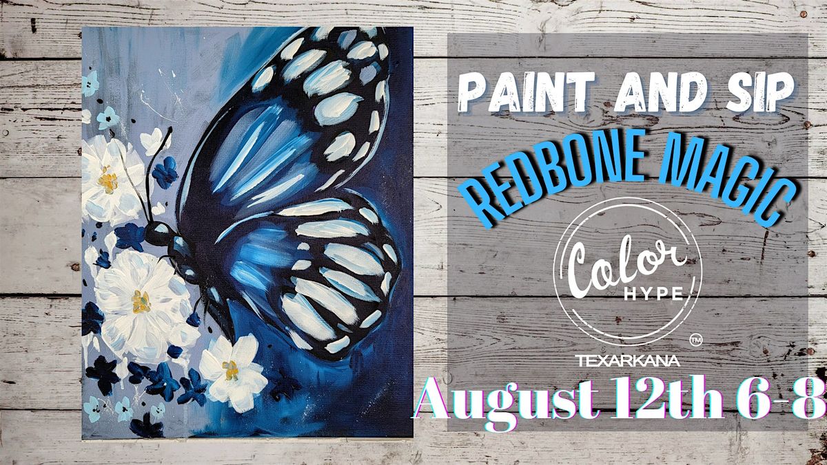 "Sapphire Wings" Paint and Sip with ColorHype TXK at Redbone Magic, 12 August | Event in Texarkana