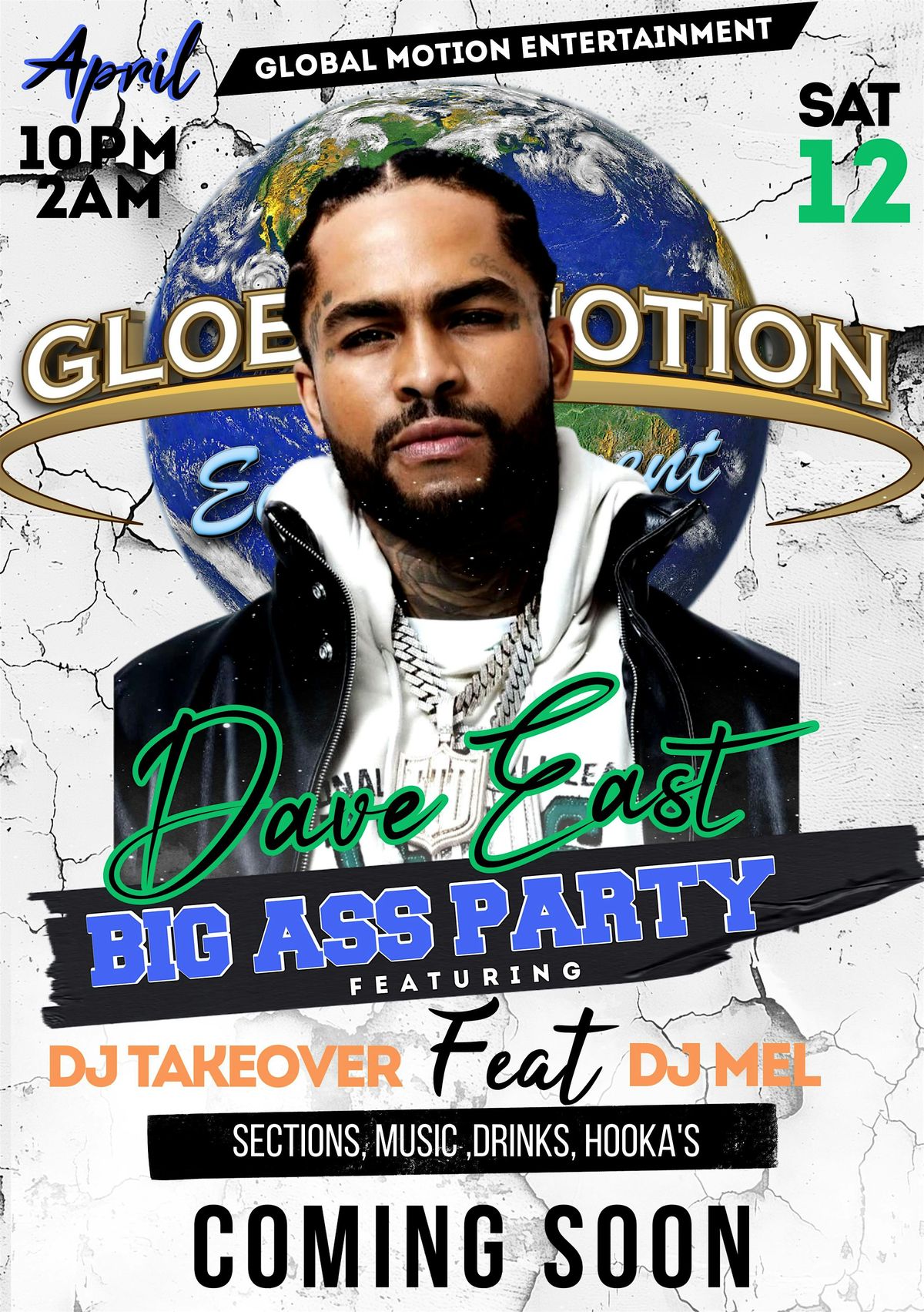 DAVE EAST BIG ASS PARTY, 4100 S Salina St, Syracuse, 12 April to 13