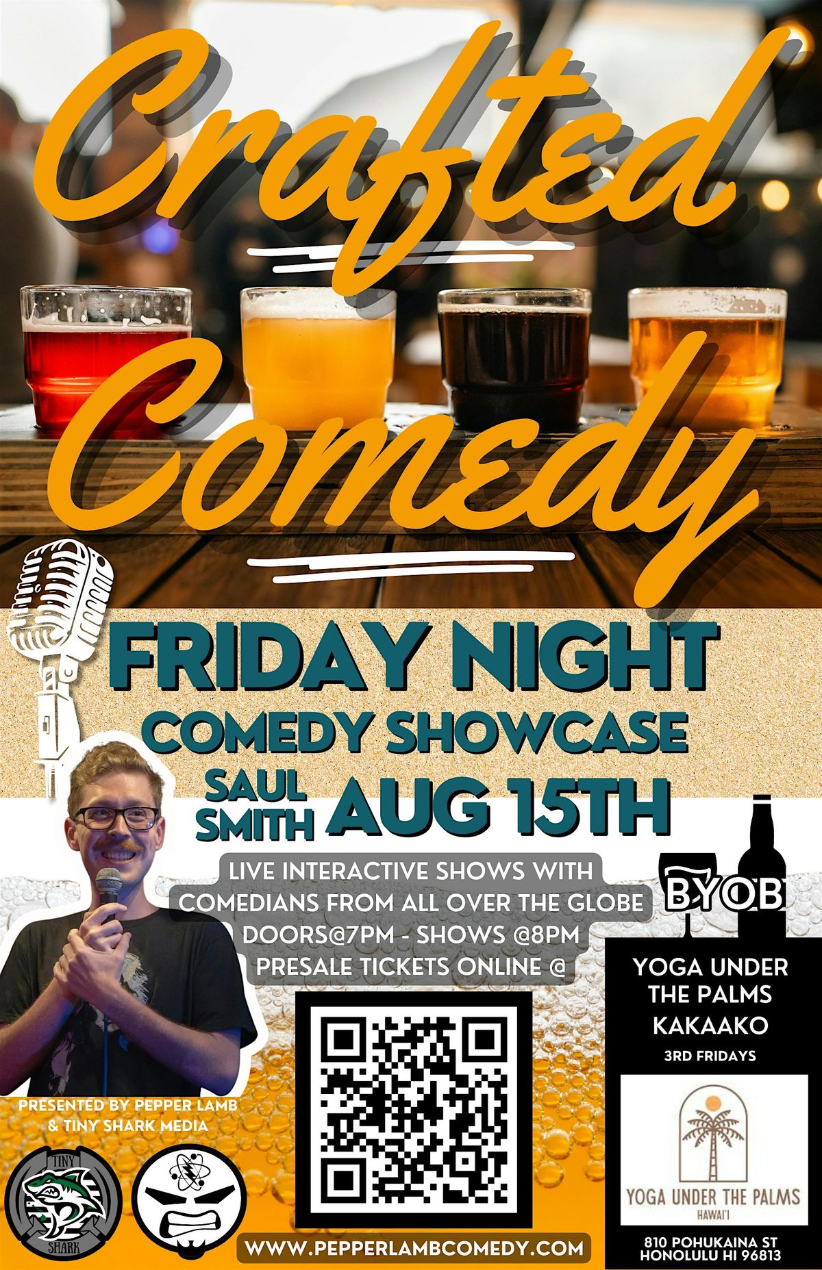 Crafted Comedy - AUGUST 15th - Yoga Under The Palms, 15 August | Event in Honolulu | AllEvents