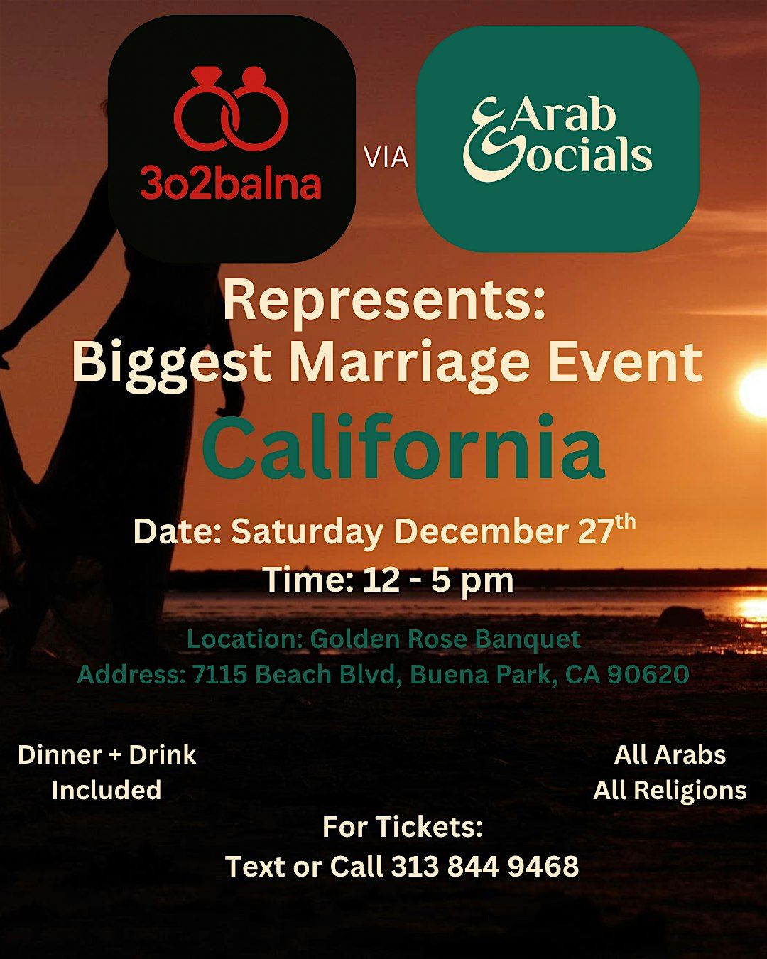 3o2balna via Arab Social California  Marriage Event December 27th, 27 December | Event in Buena Park | AllEvents