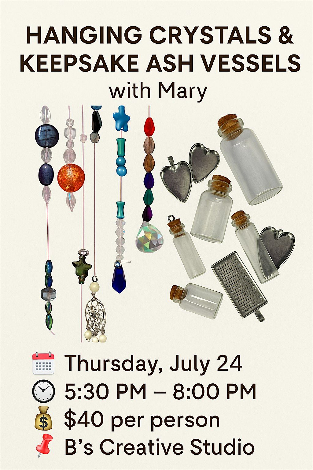 Hanging Crystals & Keepsake Ash Vessels, 24 July | Event in Springfield | AllEvents