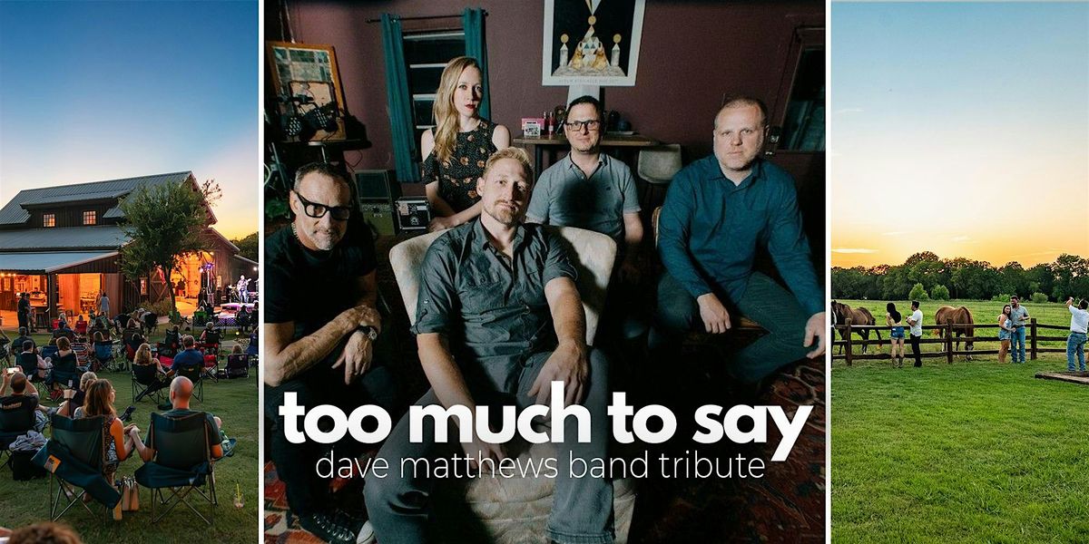 Dave Matthews Band covered by Too Much To Say  / Texas Wine / Anna, TX, 29 August | Event in Anna | AllEvents