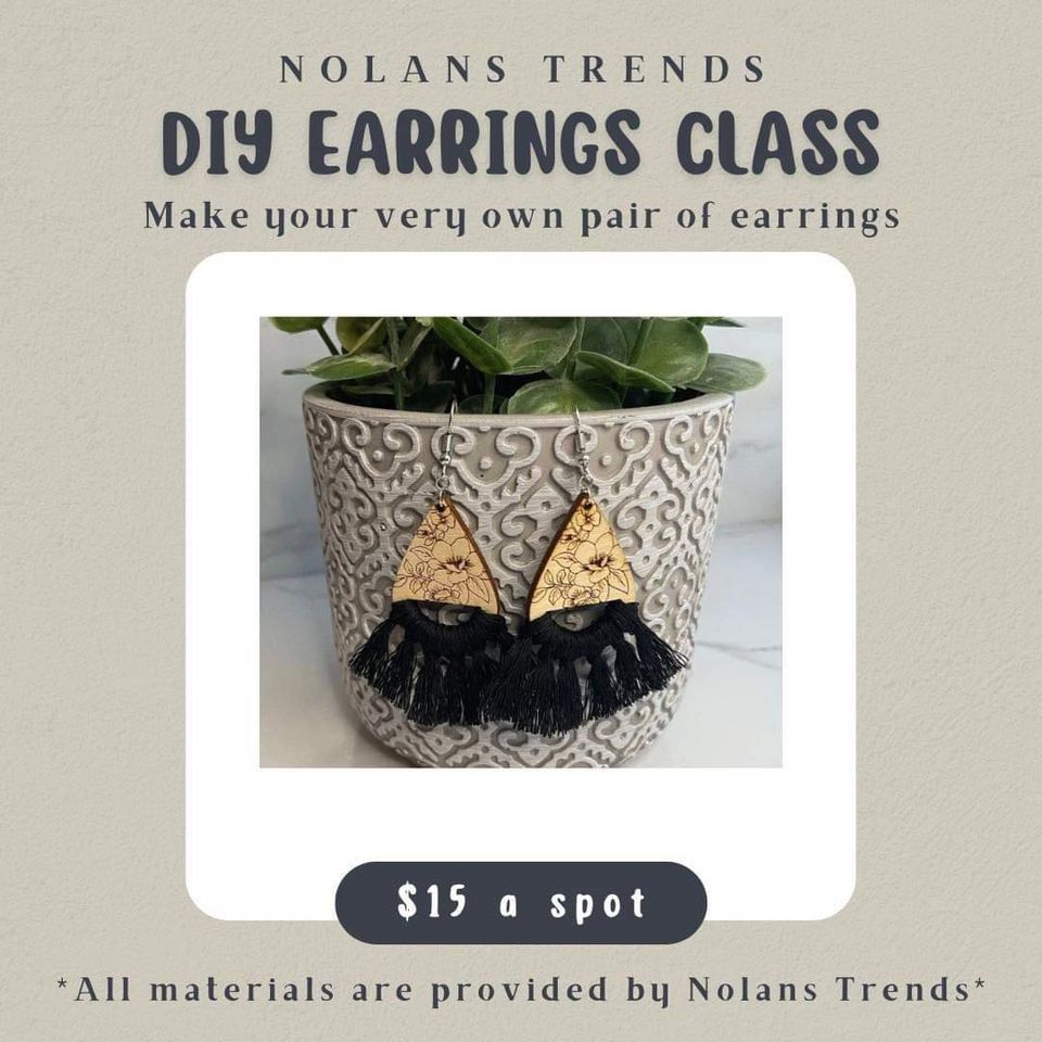 DIY Earrings Class, 86 N Crim Ave, Belington, WV, United States, West