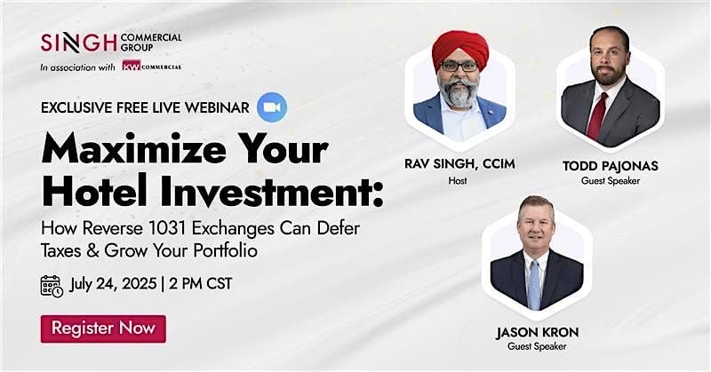 Maximize Hotel Investment: Reverse 1031 Exchanges for Tax Defer & Growth, 25 July | Event in florida | AllEvents