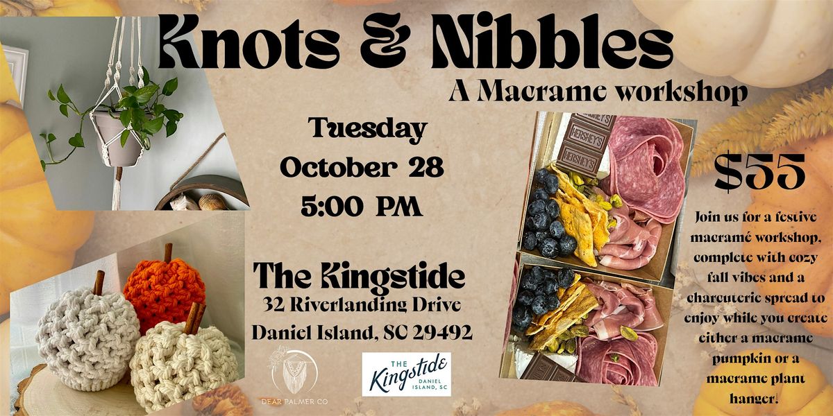 Knots and Nibbles- A Macrame Fall Workshop, 28 October | Event in Charleston | AllEvents