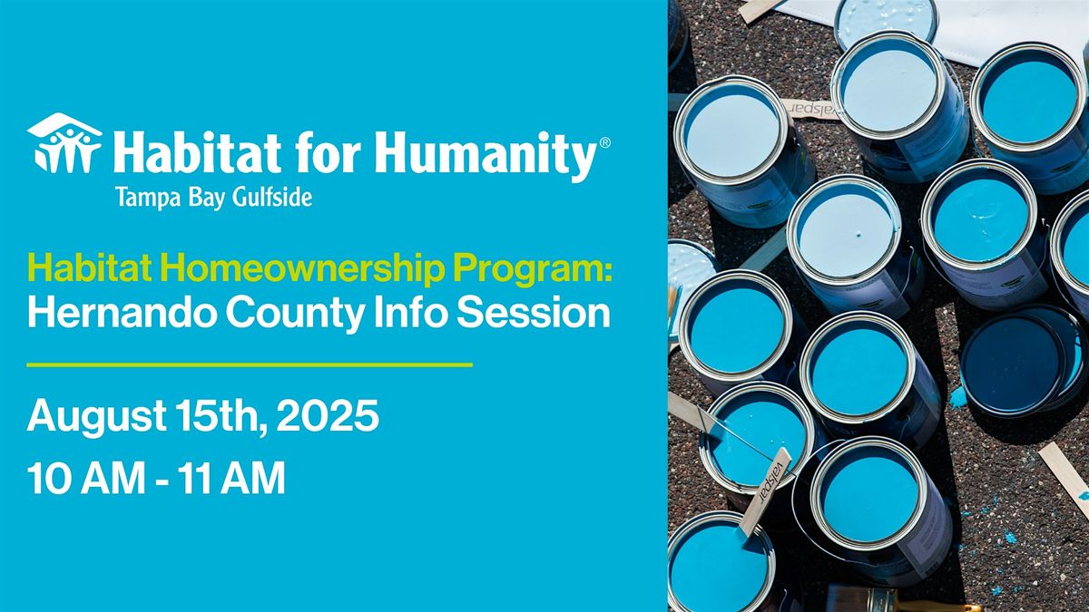 Habitat Homeownership Program: Hernando County Info Session, 15 August | Event in Spring Hill | AllEvents
