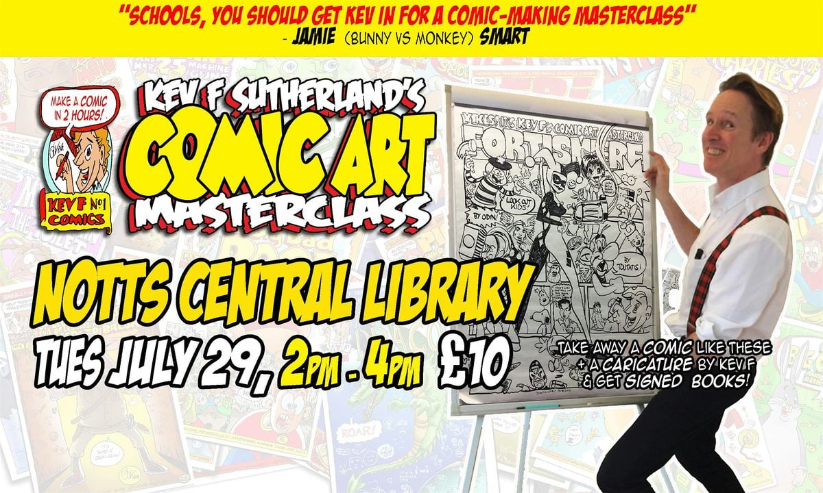 Kev F's Comic Art Masterclass - Nottingham Central Library, 29 July | Event in Nottingham | AllEvents
