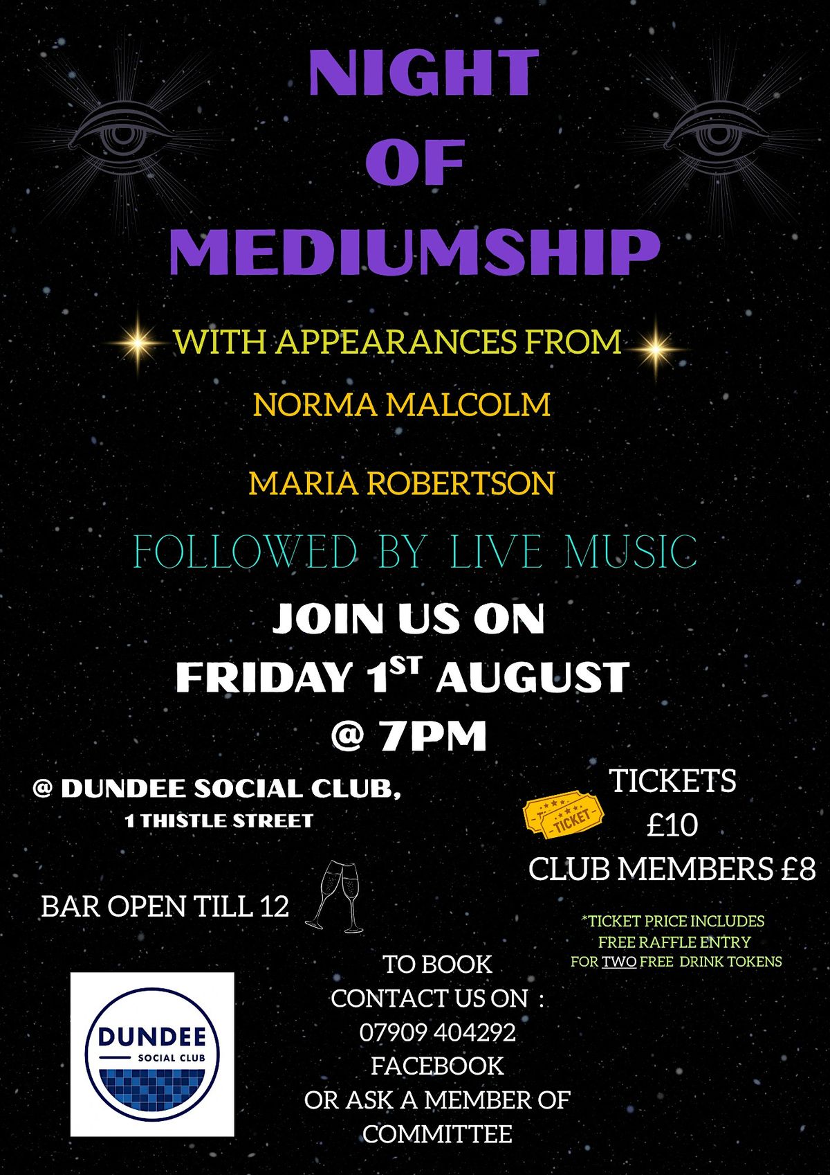 Night of Mediumship, 1 August | Event in Dundee | AllEvents