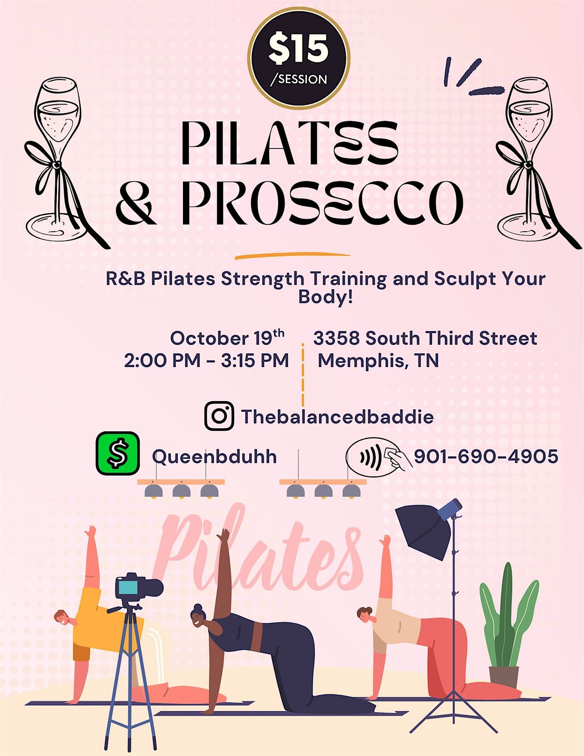 Pilates & Prosecco, 19 October | Event in Memphis | AllEvents
