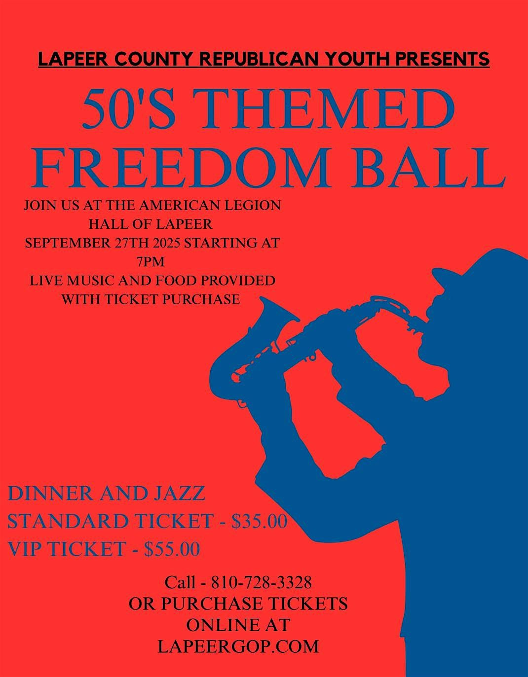 50’s Freedom Ball, 27 September | Event in Lapeer | AllEvents
