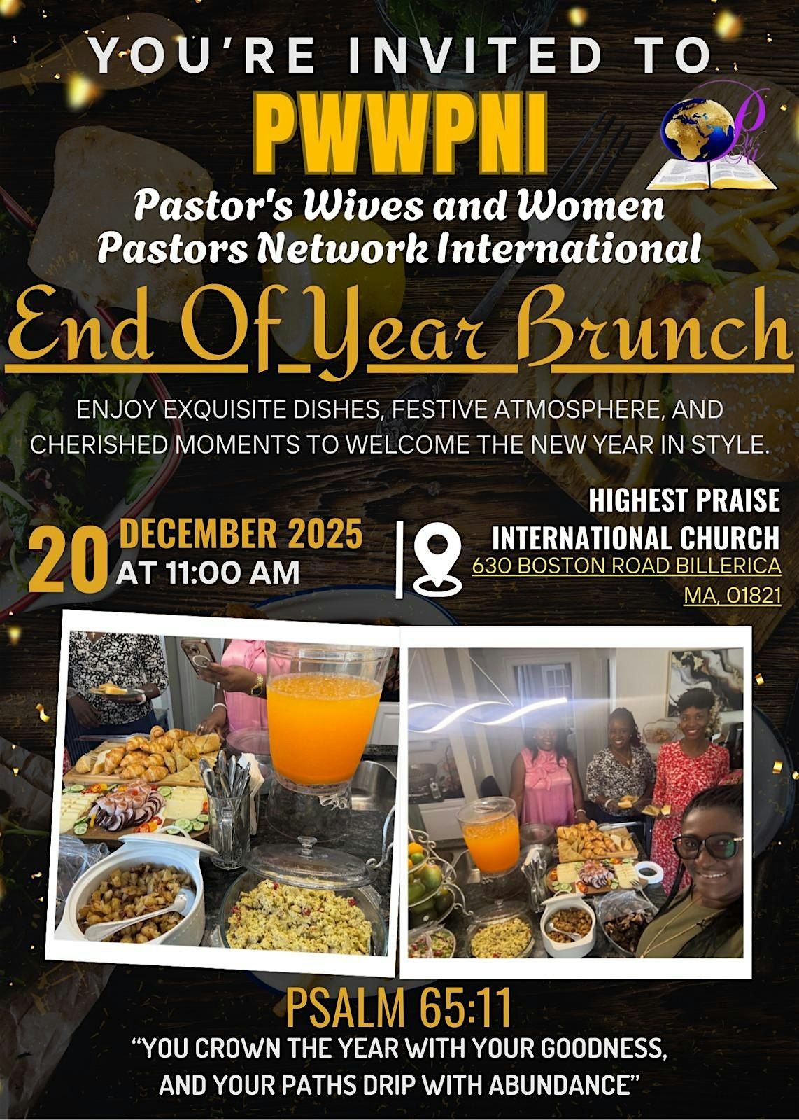 PWWPNI End of the Year Brunch, 20 December | Event in Billerica | AllEvents