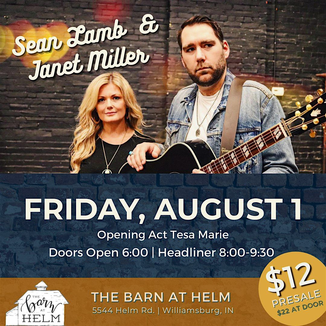 The Barn at Helm 2025 Concert Series - Sean Lamb & Janet Miller, 1 August | Event in Williamsburg | AllEvents
