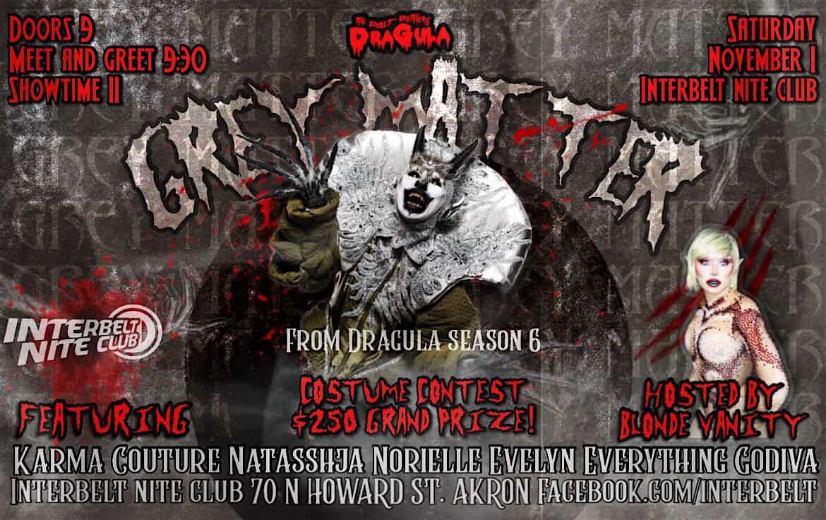 Halloween Party with Grey Matter from Dragula, 1 November | Event in Akron | AllEvents