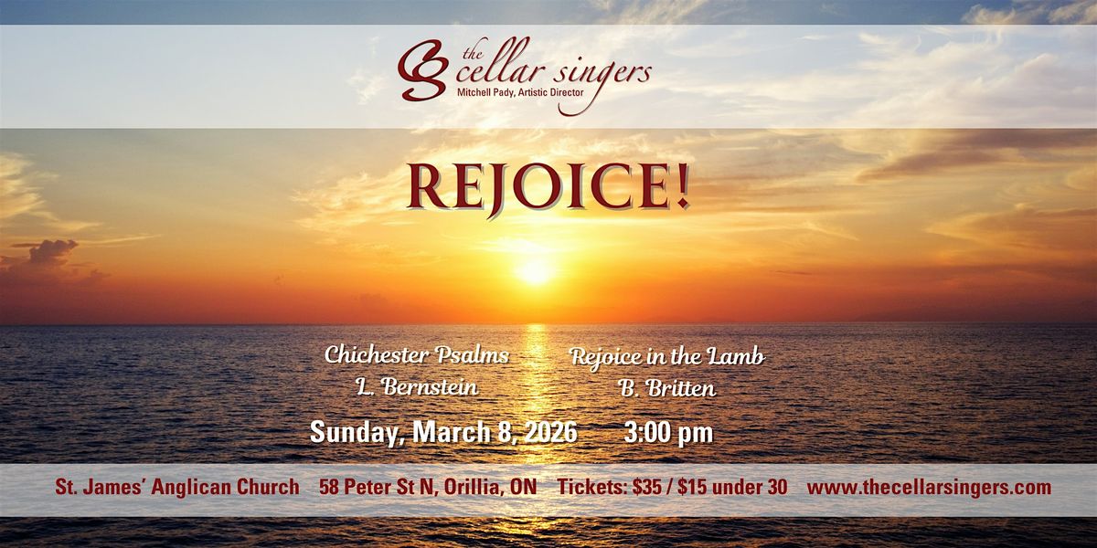 Rejoice!, 8 March | Event in Orillia | AllEvents