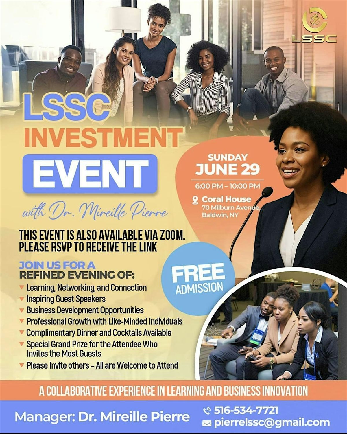 MIREILLE PIERRE LSSC NETWORKING EVENT, 29 June | Event in Baldwin | AllEvents