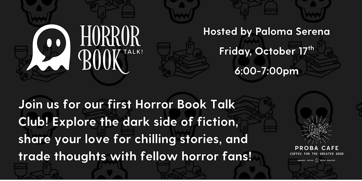 Horror Book Talk!, 17 October | Event in Manchester | AllEvents