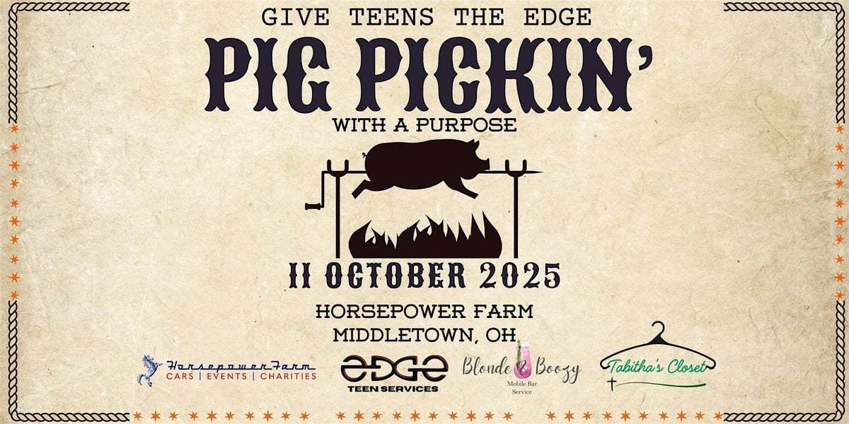 Give Teens the EDGE: Pig Pickin' with a Purpose, 11 October | Event in Middletown | AllEvents
