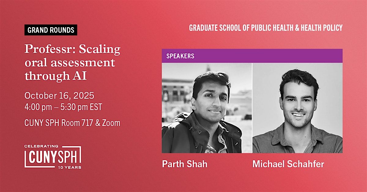 Professr: Scaling oral assessment through AI, 16 October | Event in New York | AllEvents