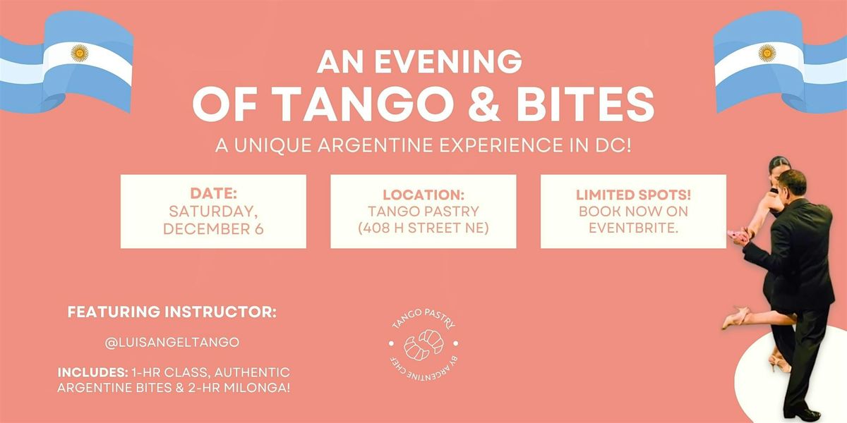 An Evening of Tango & Bites (Saturday, December 6, from 7:00 p.m. to 10:00), 6 December | Event in Washington