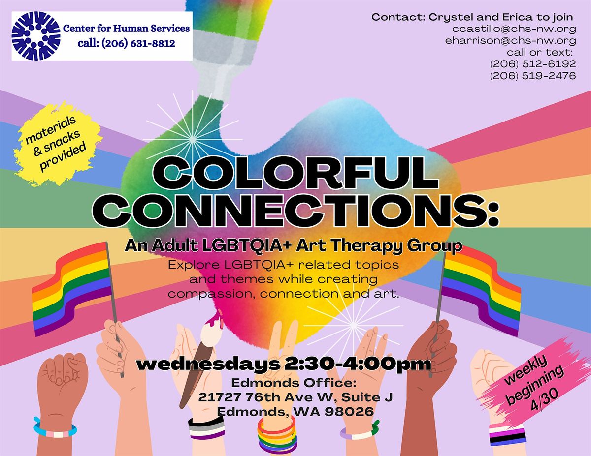 Colorful Connections: an LGBTQIA+ Adult Art Therapy Group | Event in Edmonds | AllEvents