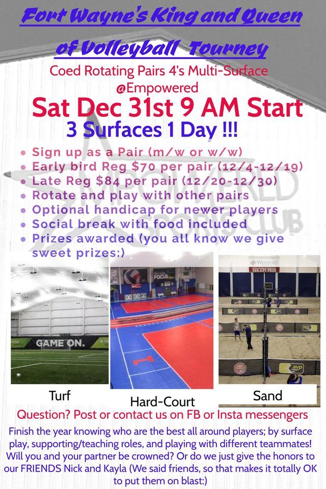 Fort Waynes King and Queen of Volleyball (MULTISURFACE Tourney