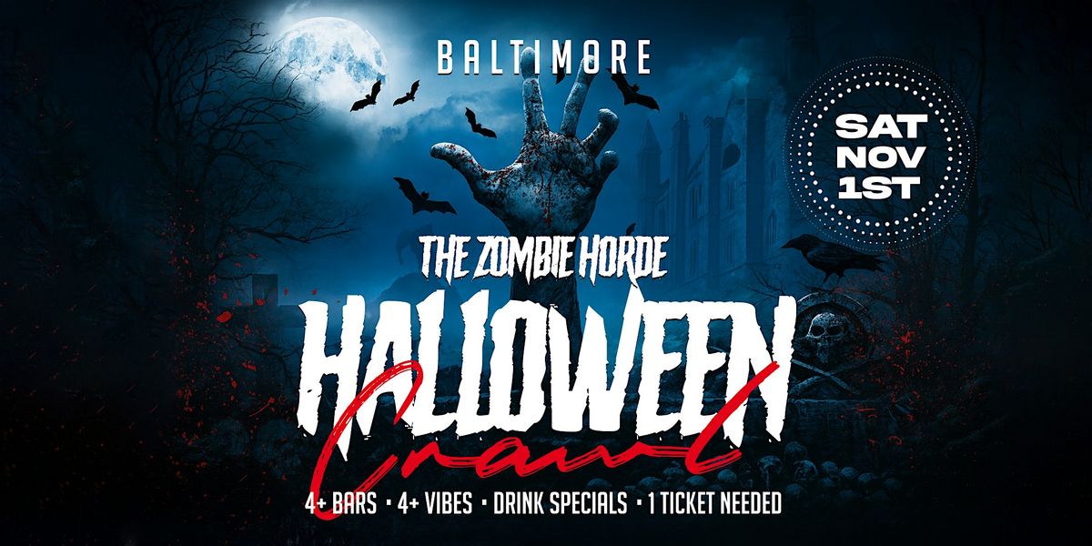 Zombie Horde Halloween Pub Crawl Baltimore 2025, 1 November | Event in Baltimore | AllEvents