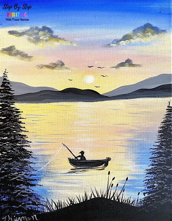Fishing On the Lake Painting Event, 6 August | Event in Crab Orchard | AllEvents