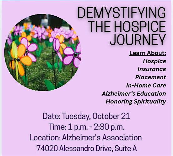 Demystifying Hospice: Seminar & Panel Of Experts, 10 November | Event in Palm Desert | AllEvents