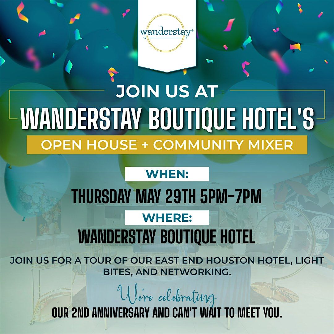 Wanderstay Boutique Hotel Open House, 29 May | Event in Houston | AllEvents