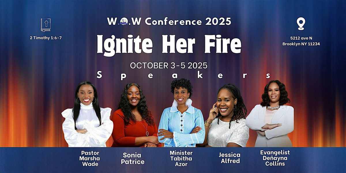 Ignite Her Fire: W.O.W. Conference 2025 — For Christian Women, 3 October | Event in Brooklyn | AllEvents