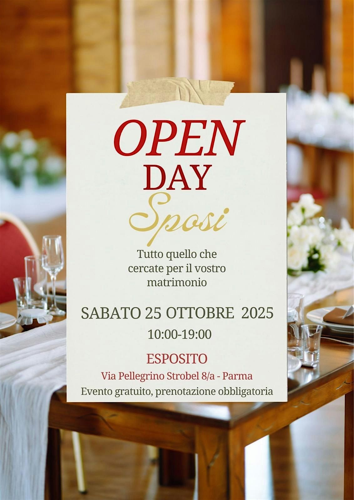 OPEN DAY SPOSI A PARMA, 25 October | Event in Parma | AllEvents