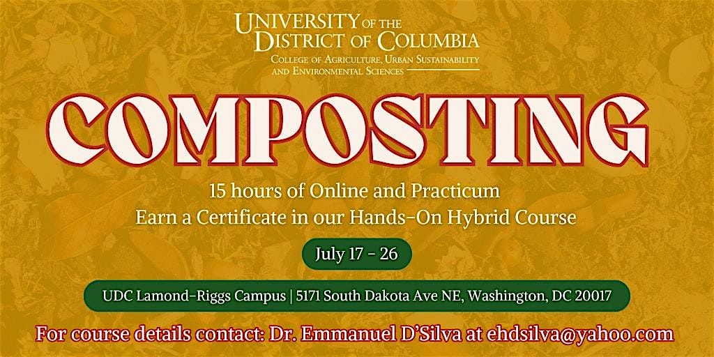 Hands-on Composting Certificate Course - July 2025, 17 July | Event in Washington | AllEvents