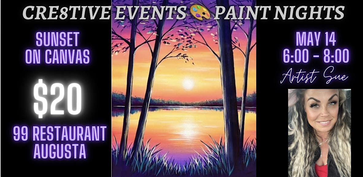 $20 Paint Night- Sunset on Canvas - 99 Restaurant AUGUSTA, 14 May | Event in Augusta | AllEvents