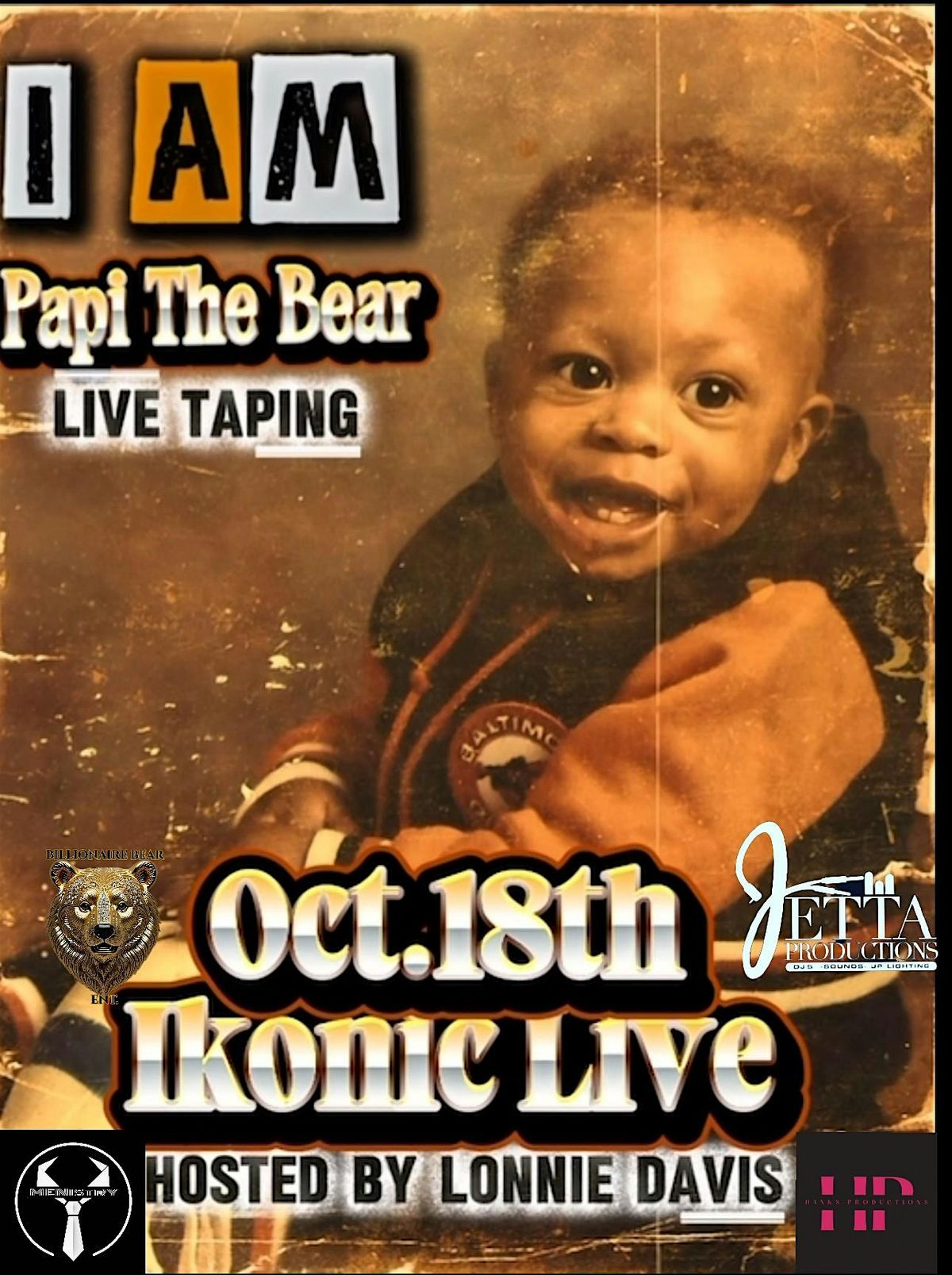 Papi The Bear Presents :I AM     ( LIVE  COMEDY  SPECIAL TAPING ), 18 October | Event in Baltimore | AllEvents